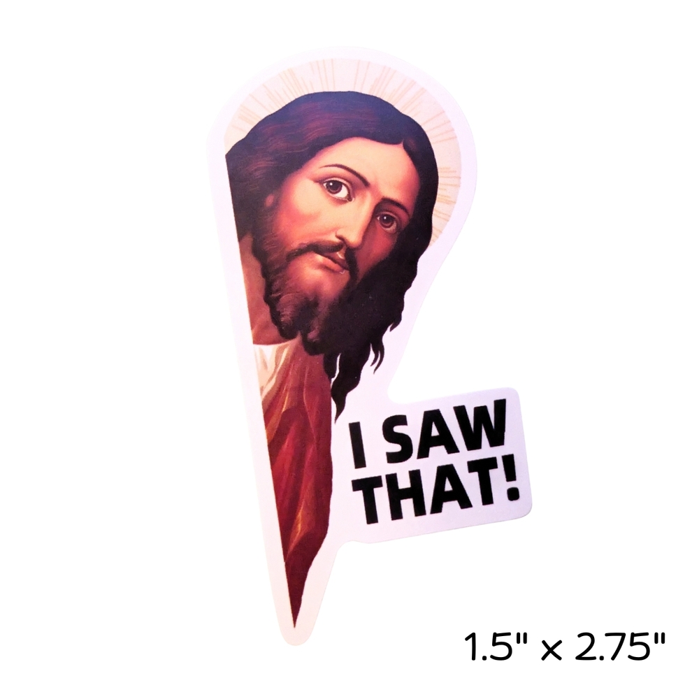 10/$10 Funny Jesus Sticker with Text - Meme